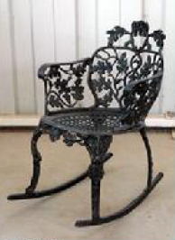 Cast Aluminum Garden Patio Furniture Oak Leaf Rocker